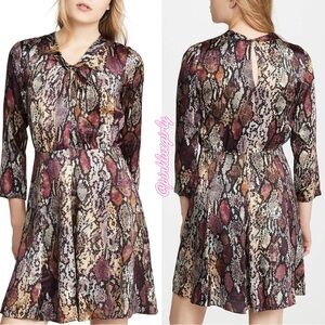 $395 Rebecca Taylor SILK Snake Skin Print Dress 💋
